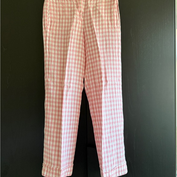 J. Crew Pink Checkered Chinos - Picture 1 of 2